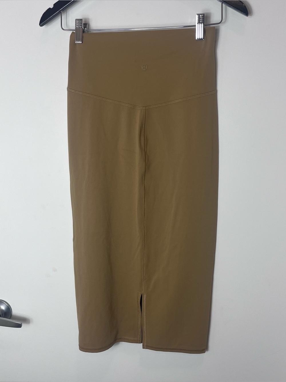 Lululemon Nulu‎ Slim-Fit High-Rise Midi Skirt NWT Filbert Tan Pencil Sleek 6 - Picture 4 of 6